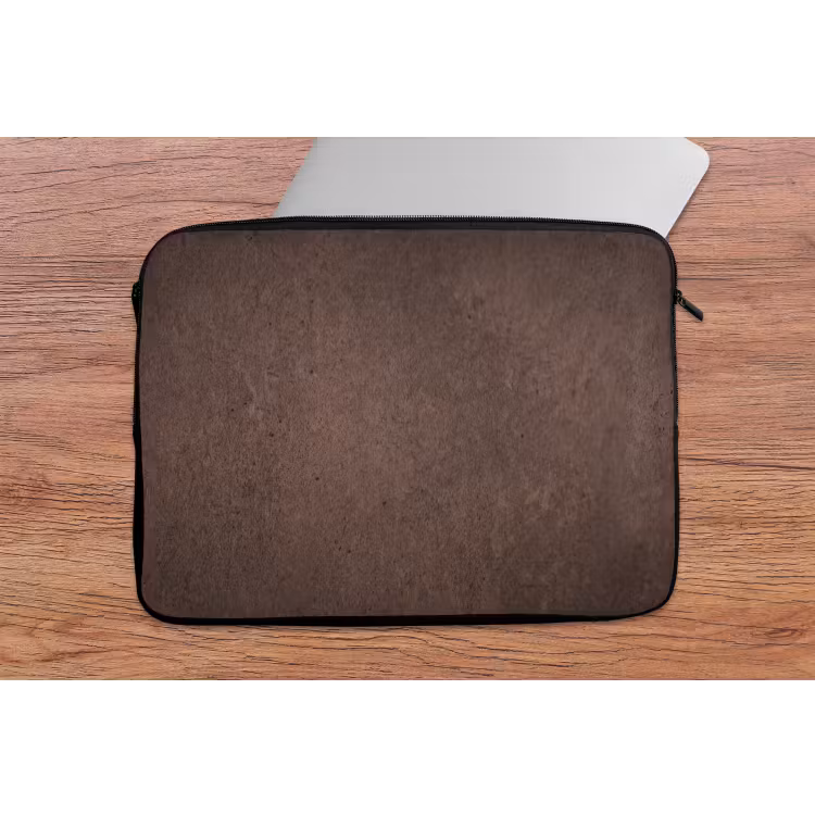 Textuur - Beton - Abstract - Donker - Bruin laptophoes neopreen klein -tafel