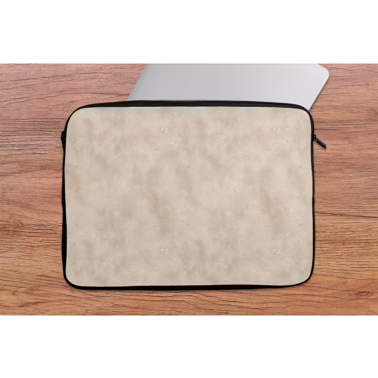 Structuur - Spikkels - Beige laptophoes neopreen klein 279 -tafel