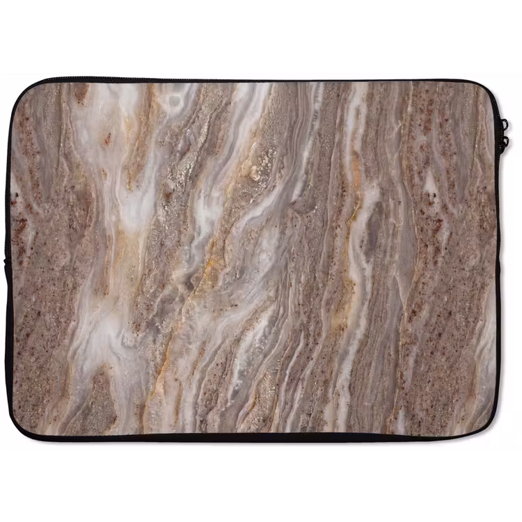 Textuur - Steen - Abstract - Beige laptophoes neopreen klein -zkaufland3dotto