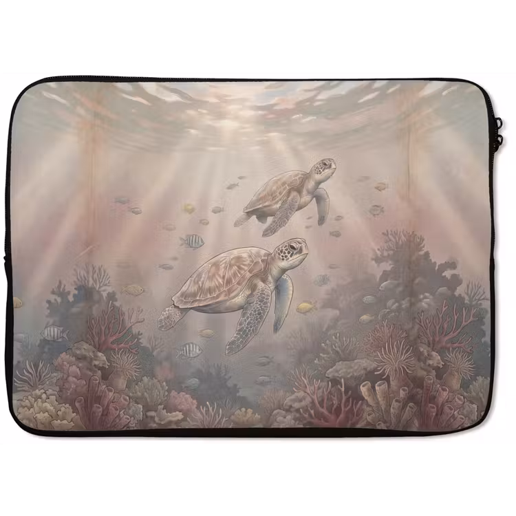 Dier - Onderwater - Oceaan - Illustratie - Zeeleven laptophoes neopreen klein -zkaufland3dotto