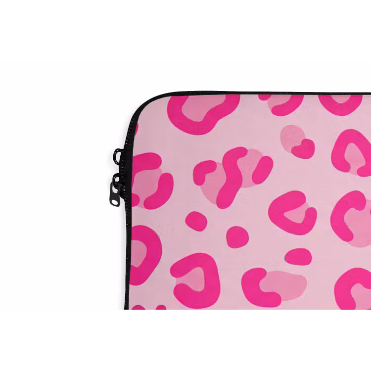 Dierenprint - Patroon - Abstract - Modern - Roze laptophoes neopreen klein -detail