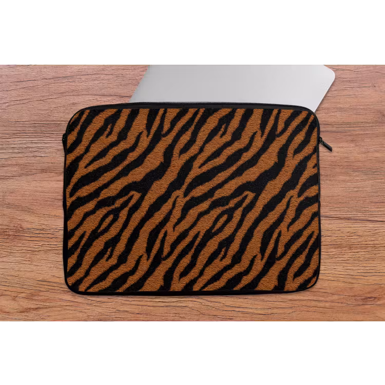Tijger - Vacht - Zwart laptophoes neopreen klein 279 -tafel