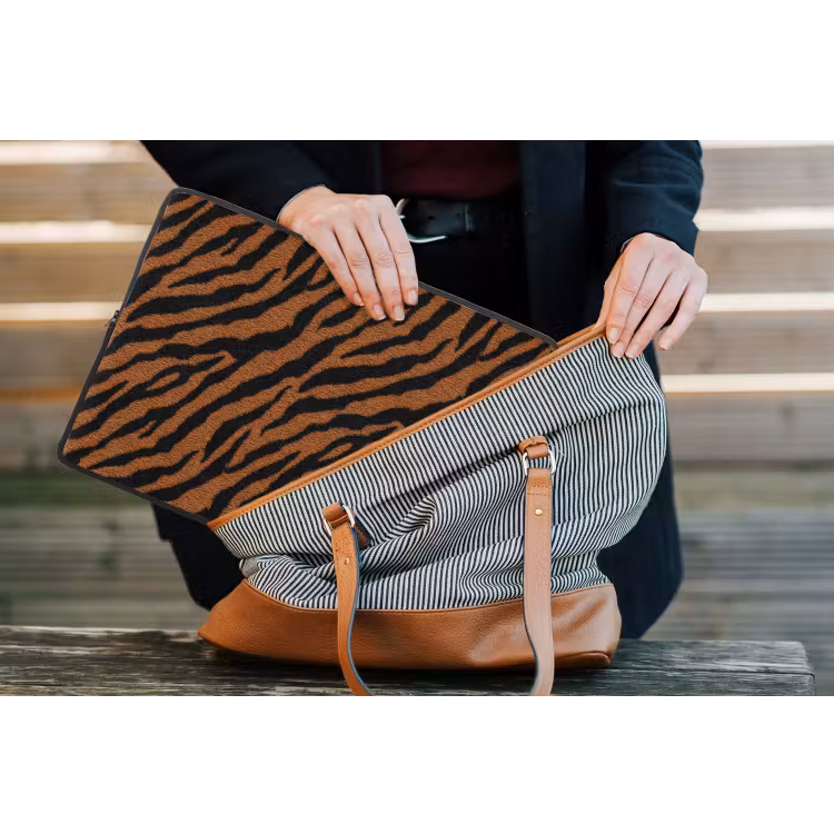 Tijger - Vacht - Zwart laptophoes neopreen klein 279 -tas