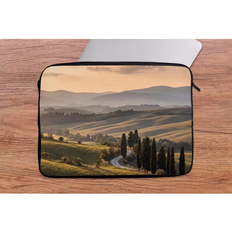 Toscaans - Landschap - Heuvels laptophoes neopreen klein -tafel