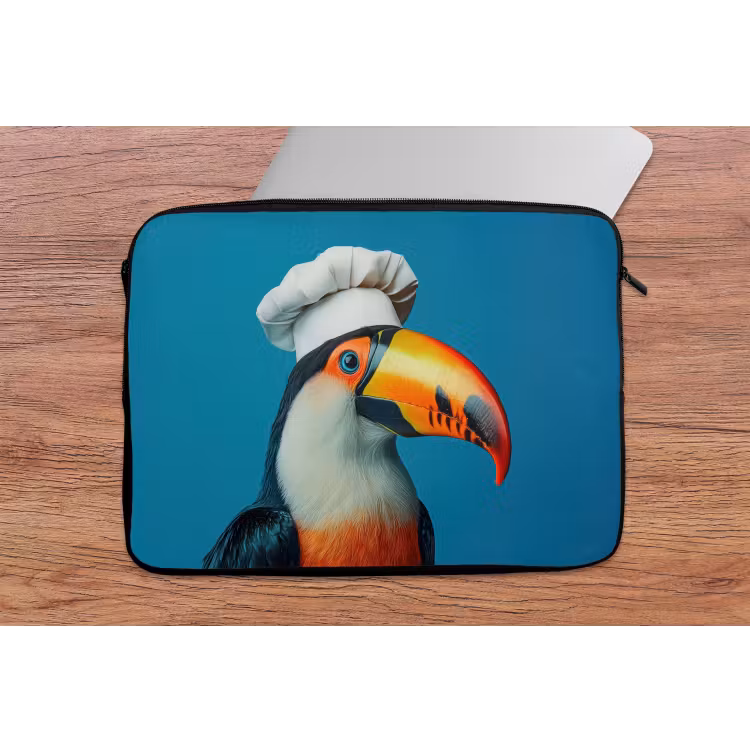 Toekan - Papegaai - Vogel - Koksmuts laptophoes neopreen klein -tafel