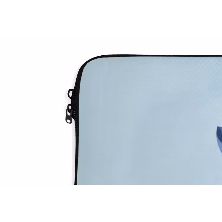 Tulpen - Blauw - Bladeren laptophoes neopreen klein -detail