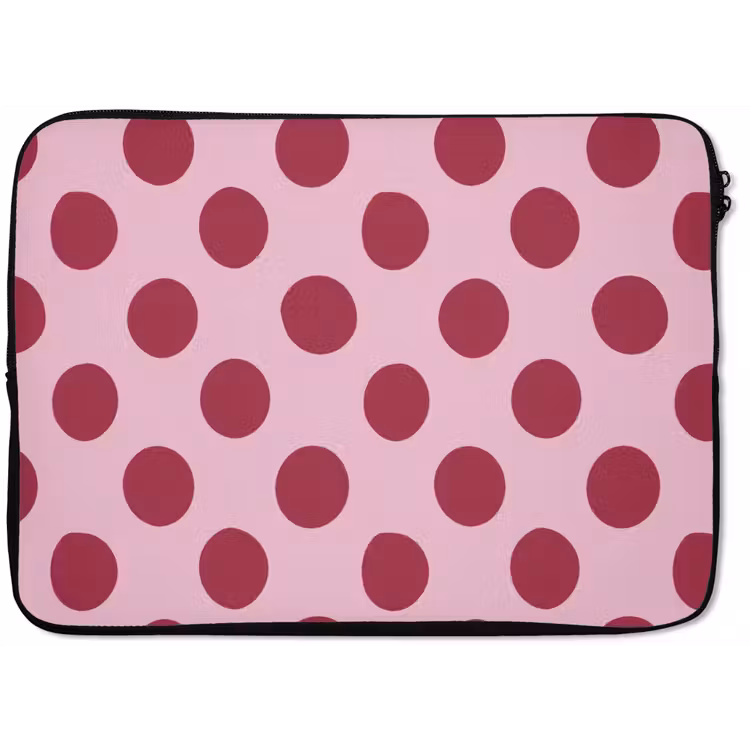 Stippen - Patroon - Bordeaux laptophoes neopreen klein 279 -zkaufland3dotto