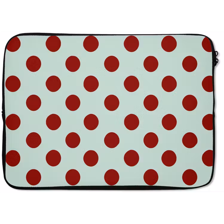 Polka - Dots - Rood laptophoes neopreen klein 279 -zkaufland3dotto