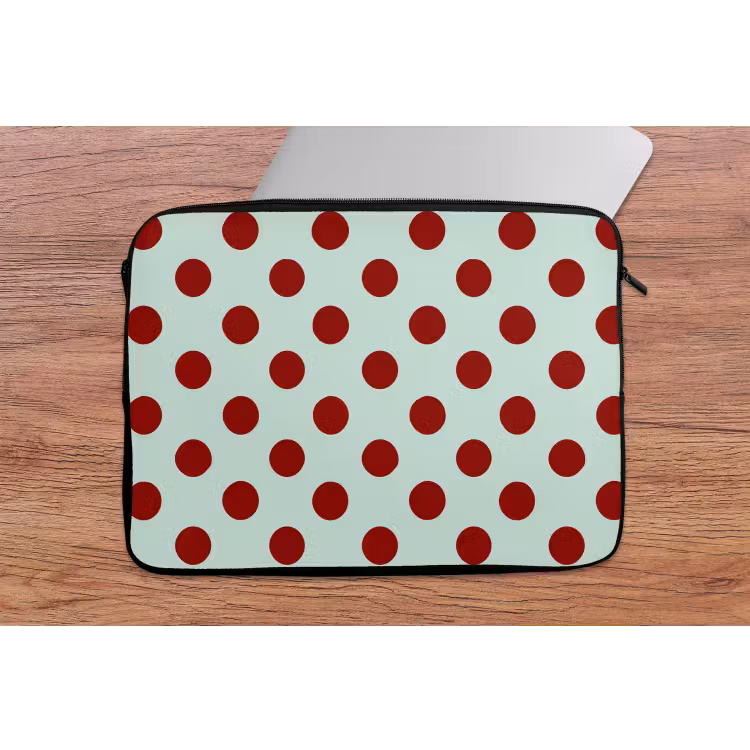 Polka - Dots - Rood laptophoes neopreen klein 279 -tafel