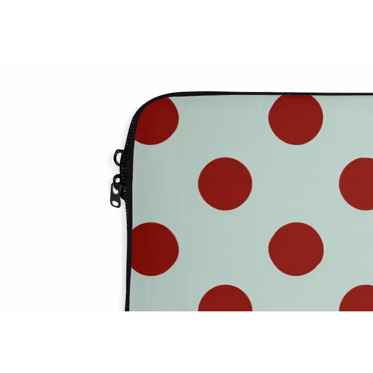 Polka - Dots - Rood laptophoes neopreen klein 279 -detail