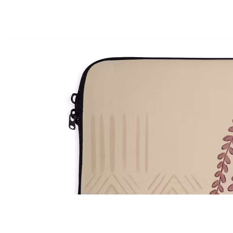 Vaas - Geruit - Planten - Modern - Paars laptophoes neopreen klein -detail