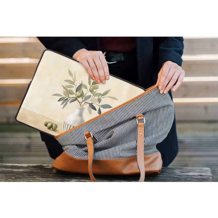 Vaas - Keramiek - Olijftakken laptophoes neopreen klein -tas