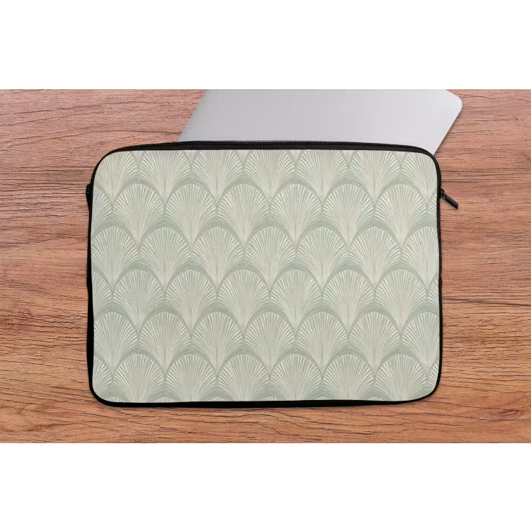 Waaiers - Patroon - Groen laptophoes neopreen klein 279 -tafel