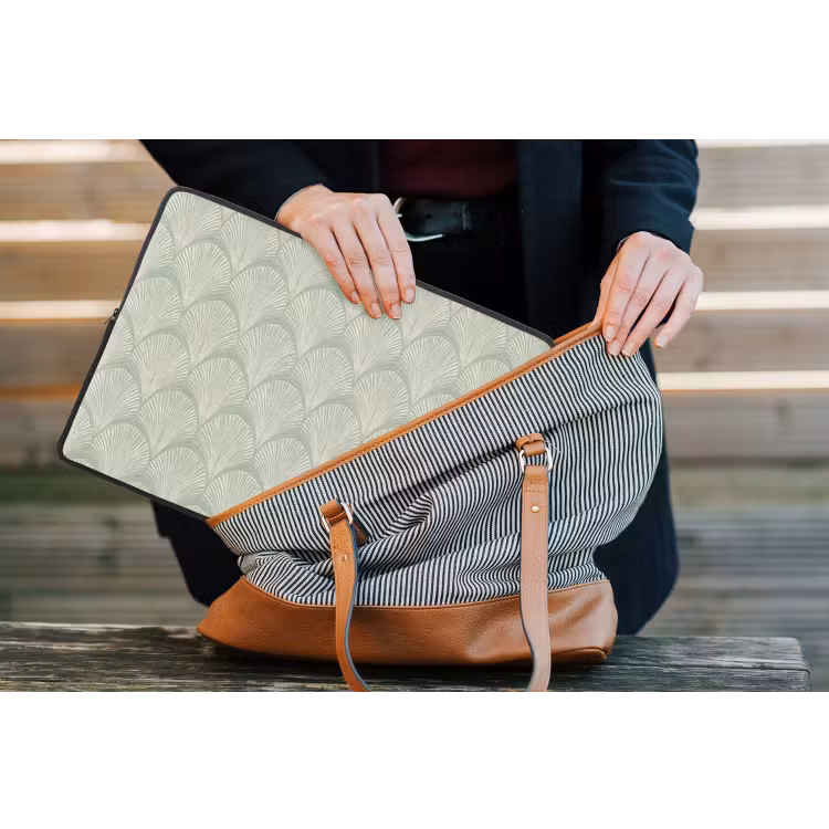 Waaiers - Patroon - Groen laptophoes neopreen klein 279 -tas