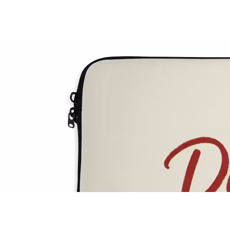 Don't lose your fire - Rood - Wit - Minimalistisch laptophoes neopreen klein -detail