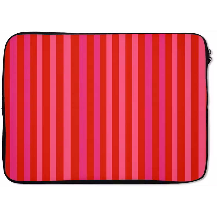 Verticaal - Strepen - Roze laptophoes neopreen klein 279 -zkaufland3dotto
