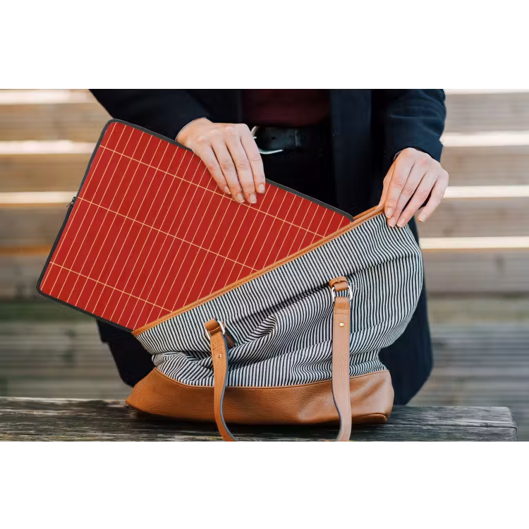 Verticaal - Wandtegel - Helderrood laptophoes neopreen klein 279 -tas