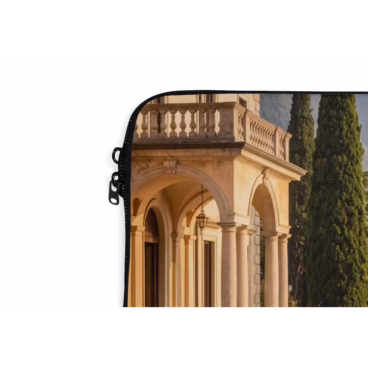 Laptop hülle - Villa – Wasser – Treppen - Villa - water -trappen laptophoes neopreen klein