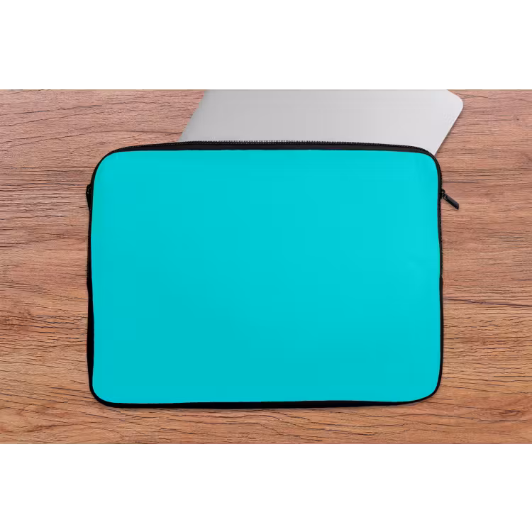 Vivid - Aquamarine - Turkoois laptophoes neopreen klein 279 -tafel