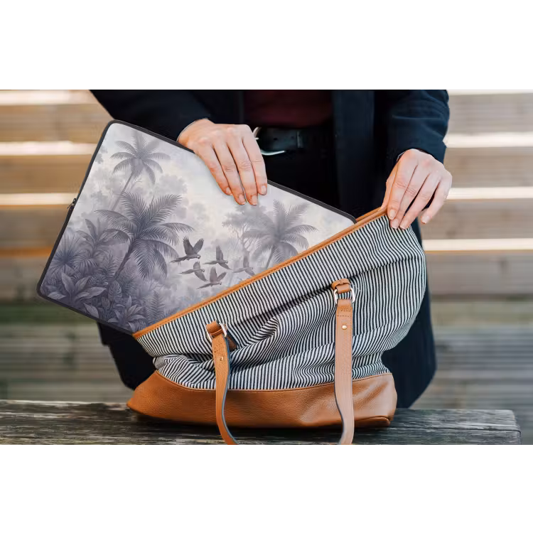 Vogel - Vliegend - Jungle - Vintage - Dieren laptophoes neopreen klein -tas