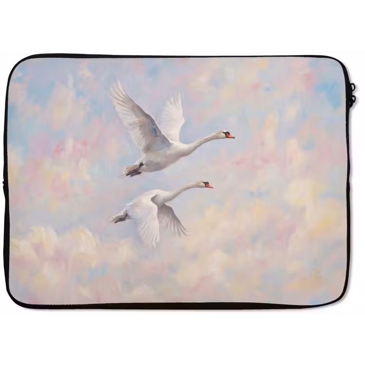 Vogel - Vliegend - Lucht - Modern - Pastel laptophoes neopreen klein -zkaufland3dotto