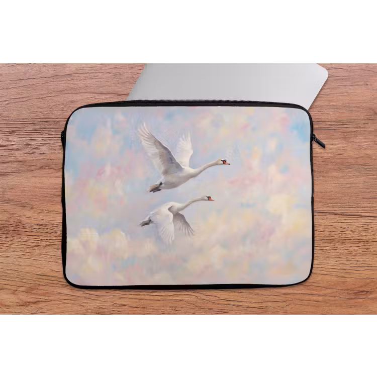 Vogel - Vliegend - Lucht - Modern - Pastel laptophoes neopreen klein -tafel