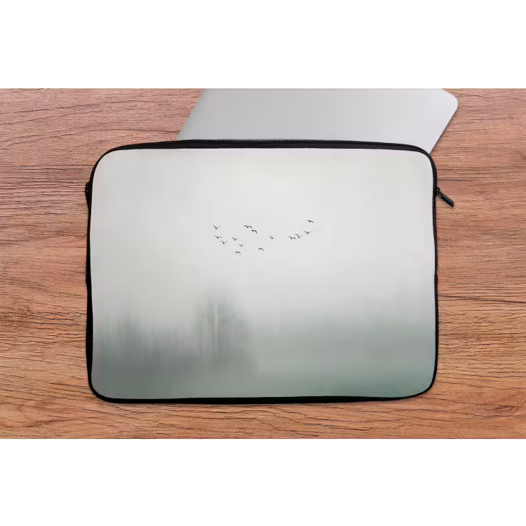 Vogel - Vlucht - Natuur - Minimalistisch laptophoes neopreen klein -tafel