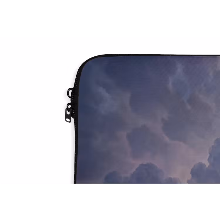 Vogel - Vliegend - Natuur - Wit - Wolken laptophoes neopreen klein -detail