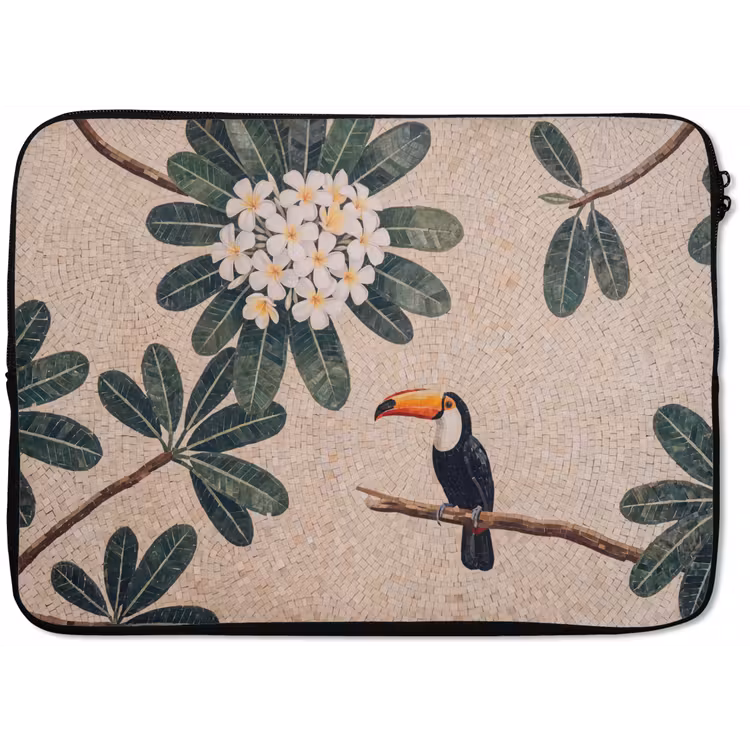 Vogel - Mozaïek - Tropisch - Natuur - Kleurrijk laptophoes neopreen klein -zkaufland3dotto