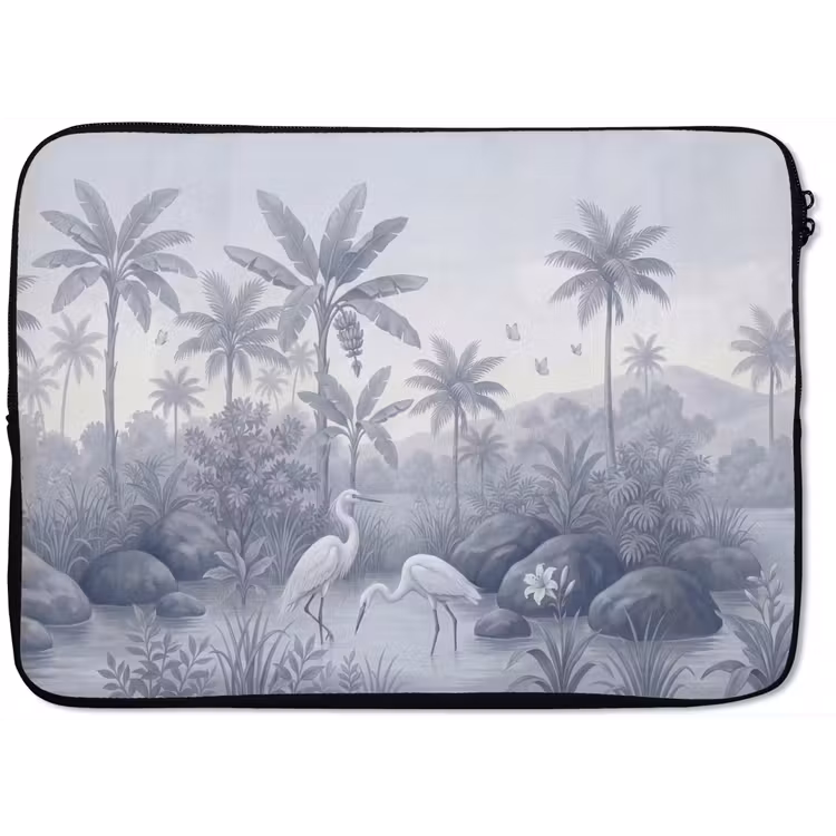 Vogel - Water - Tropisch - Natuur - Blauw laptophoes neopreen klein -zkaufland3dotto
