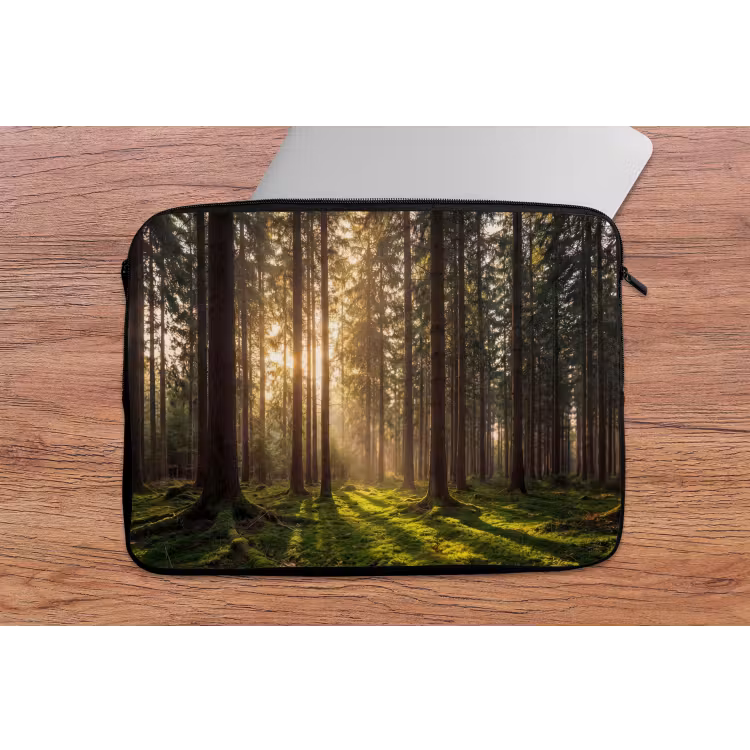Bos - Gras - Zonlicht laptophoes neopreen klein -tafel