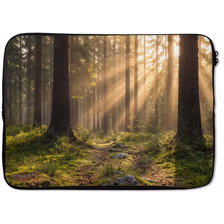 Bos - Zonlicht - Gras laptophoes neopreen klein -zkaufland3dotto