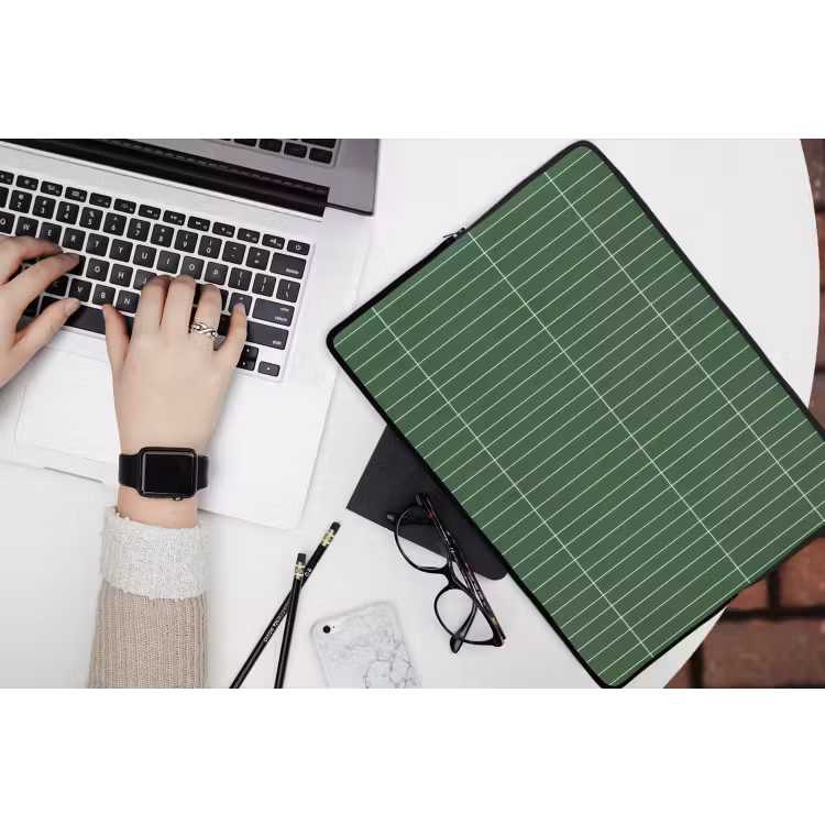 Wandtegel - Verticaal - Donkergroen laptophoes neopreen klein 279 -bureau
