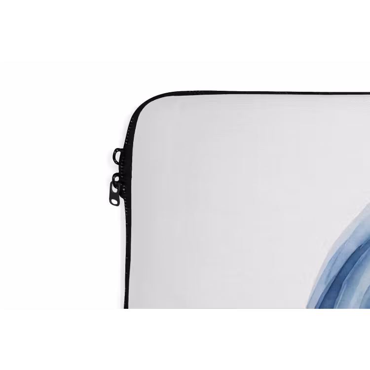 Water - Beweging - Natuur - Modern - Blauw laptophoes neopreen klein -detail
