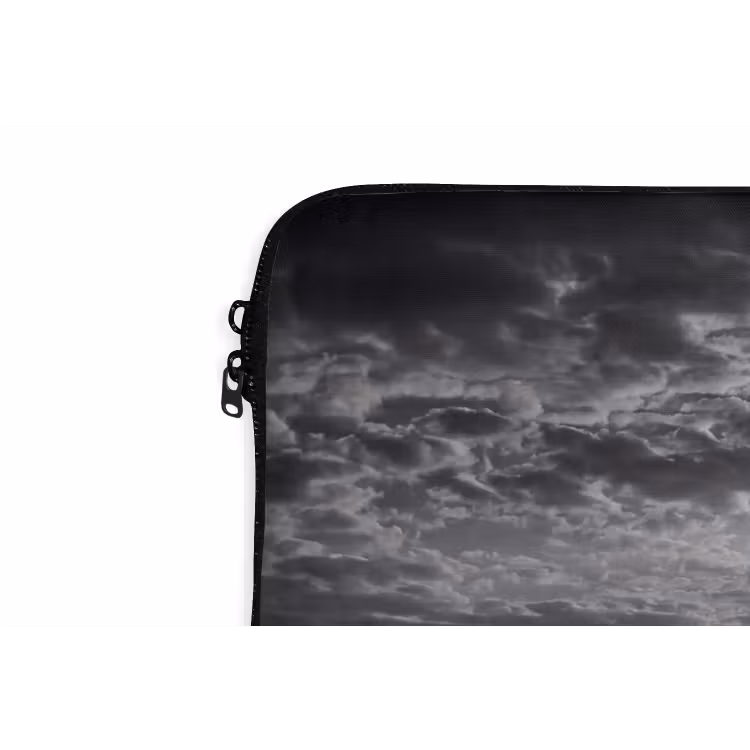 Water - Boot - Lucht - Natuur - Zwart-wit laptophoes neopreen klein -detail