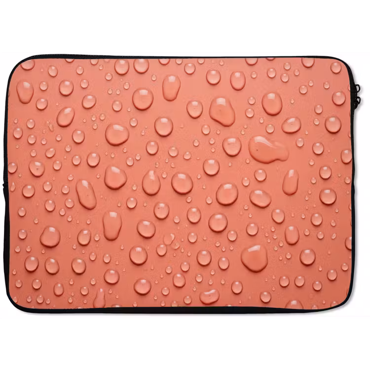 Water - Druppels - Roze laptophoes neopreen klein -zkaufland3dotto