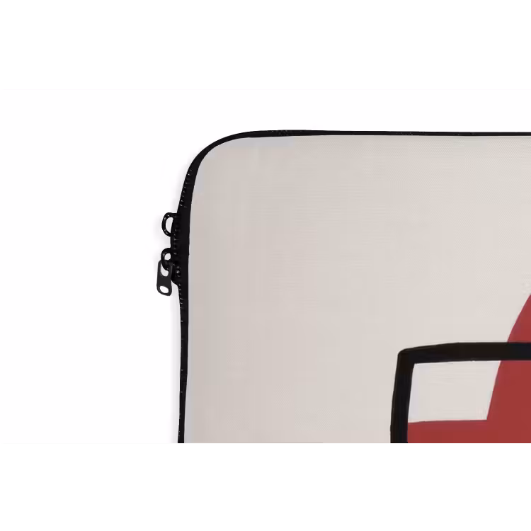 Wijnfles - Quote - Rood - Glas laptophoes neopreen klein -detail