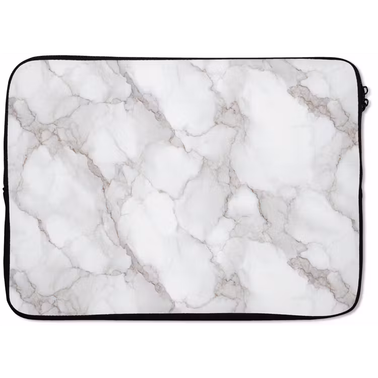 Wit - Marmer - Bruin laptophoes neopreen klein 279 -zkaufland3dotto
