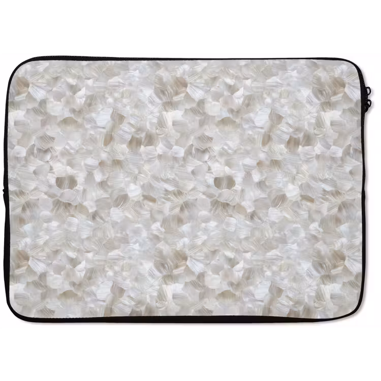 Wit - Penseelstreken - Reliëfeffect laptophoes neopreen klein 279 -zkaufland3dotto