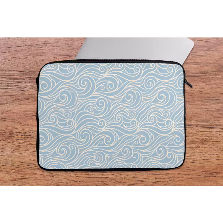 Golf - Abstract - Natuur - Modern - Blauw laptophoes neopreen klein -tafel