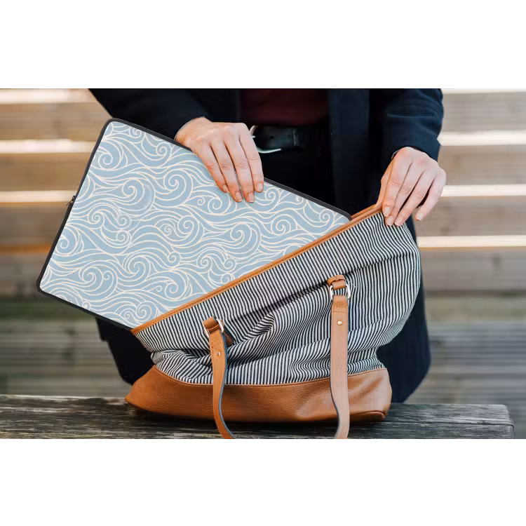 Golf - Abstract - Natuur - Modern - Blauw laptophoes neopreen klein -tas