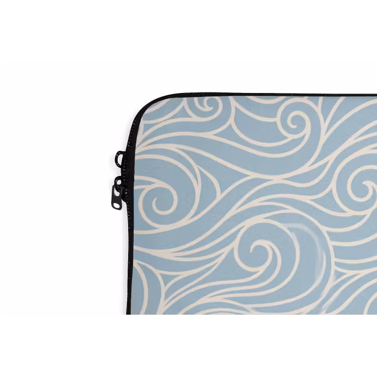 Golf - Abstract - Natuur - Modern - Blauw laptophoes neopreen klein -detail