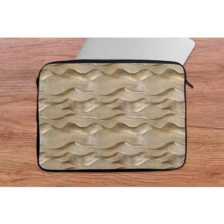 Golven - Patroon - Goud laptophoes neopreen klein 279 -tafel