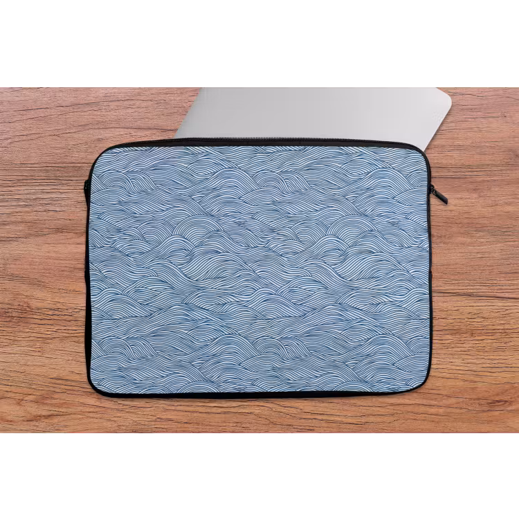 Golven - Ritmisch - Blauw laptophoes neopreen klein 279 -tafel