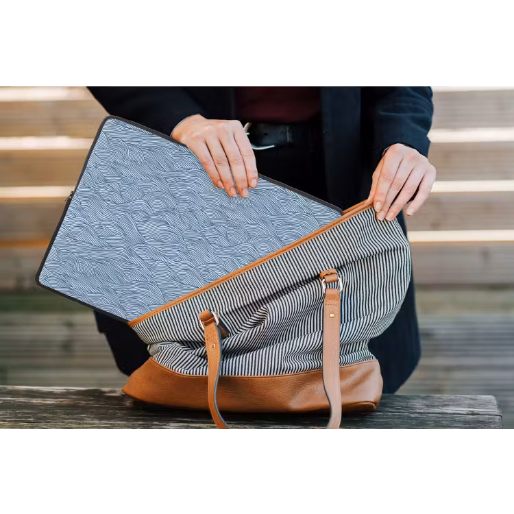 Golven - Ritmisch - Blauw laptophoes neopreen klein 279 -tas