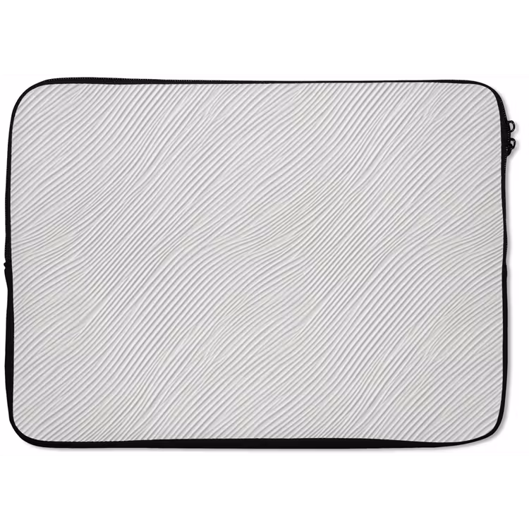 Golven - Ribbels - Wit laptophoes neopreen klein 279 -zkaufland3dotto