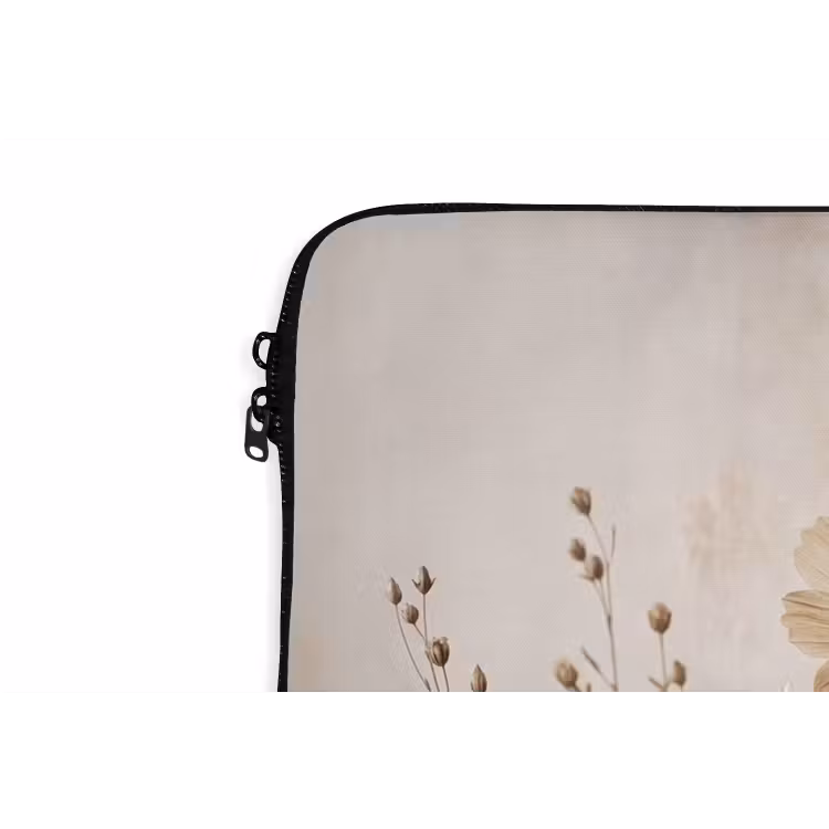 Wilde bloemen - Botanisch - Vintage - Natuur - Rustiek laptophoes neopreen klein -detail