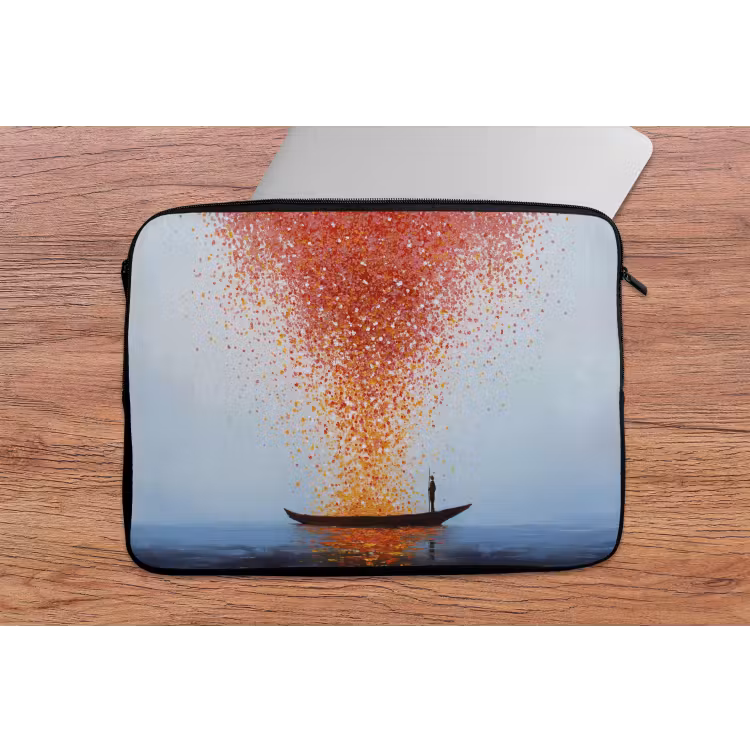 Wolk - Confetti - Boot - Wateroppervlakte laptophoes neopreen klein -tafel