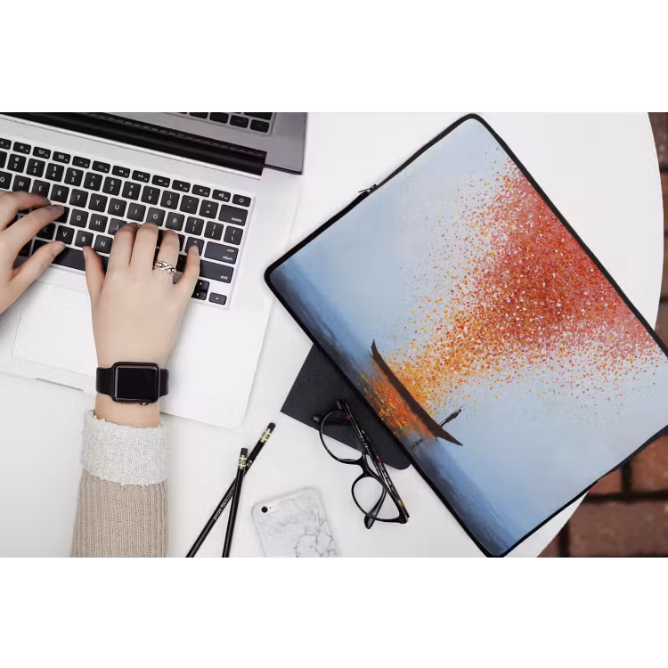 Wolk - Confetti - Boot - Wateroppervlakte laptophoes neopreen klein -bureau