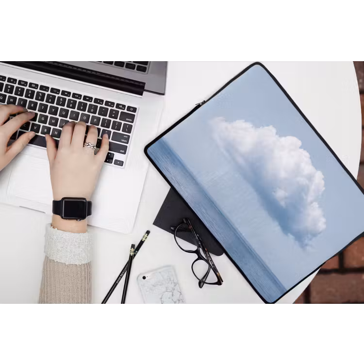 Laptop hülle - Wolke – Regen – Natur - Wolk - Regen - Natuur laptophoes neopreen klein